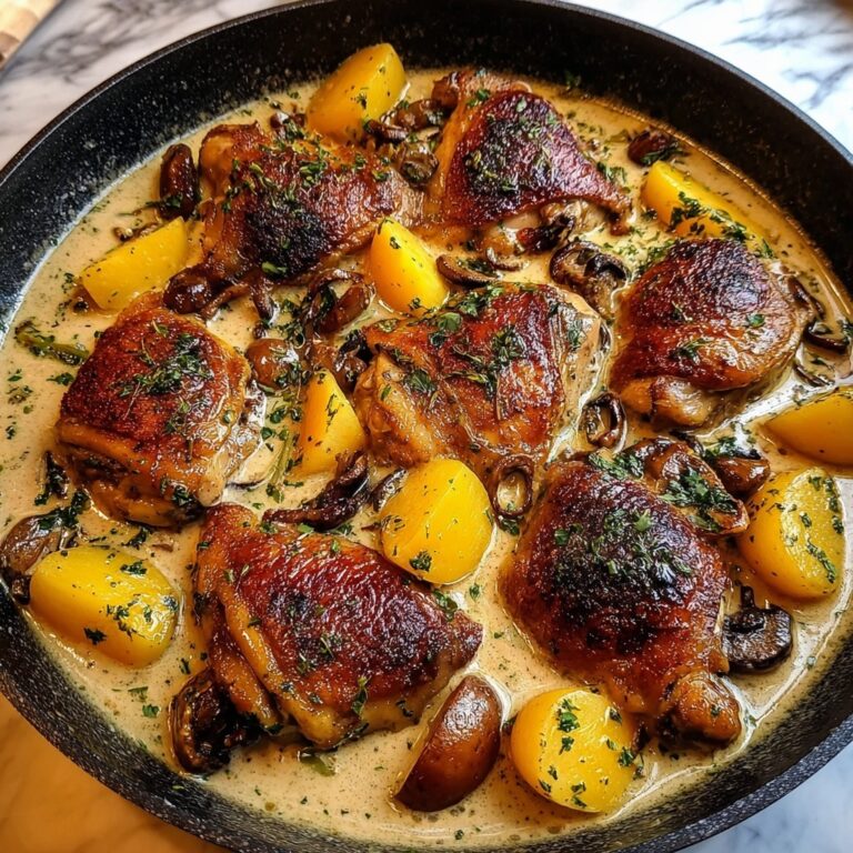 Herb Roasted Chicken in Creamy Garlic Herb Sauce Recipe