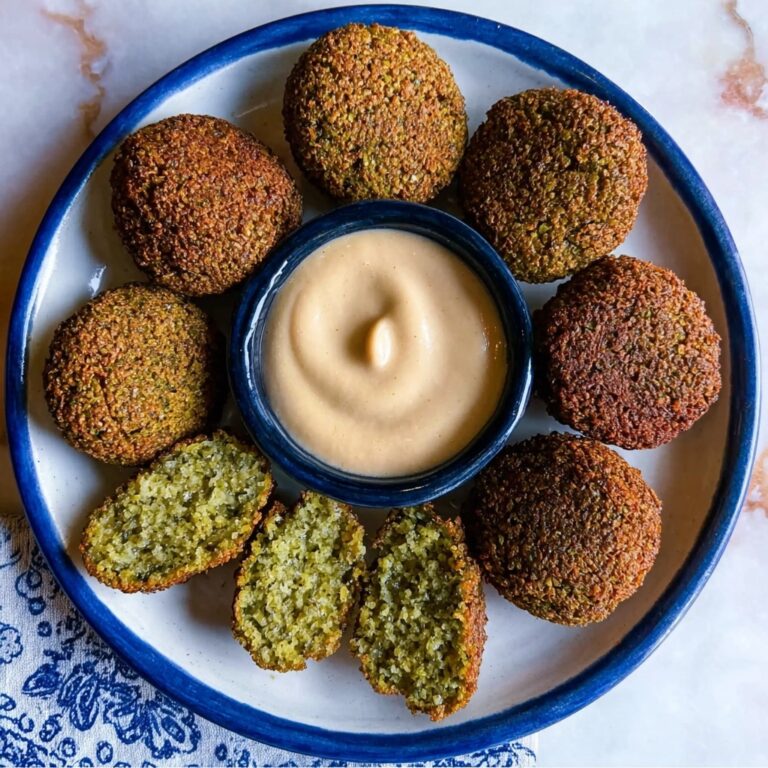 Oven-Baked Falafel with Tahini and Fresh Vegetables Recipe