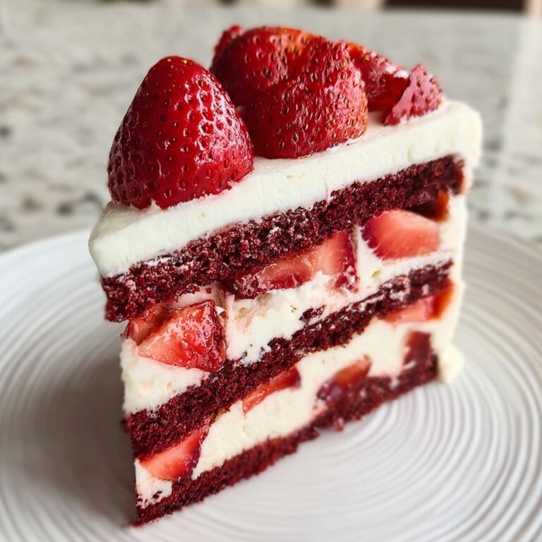 Indulgent Red Velvet Strawberry Cheesecake for Unforgettable Moments Recipe