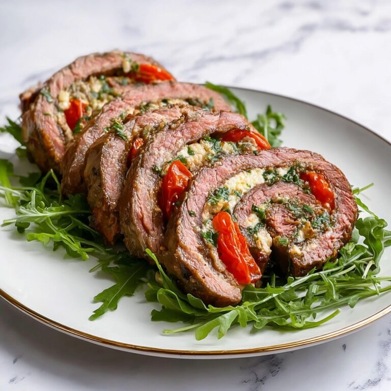 Savory Italian Stuffed Flank Steak Pinwheels Recipe