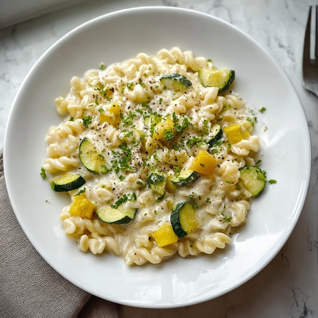 Creamy Zucchini Ditalini Pasta Recipe - Recipe Image