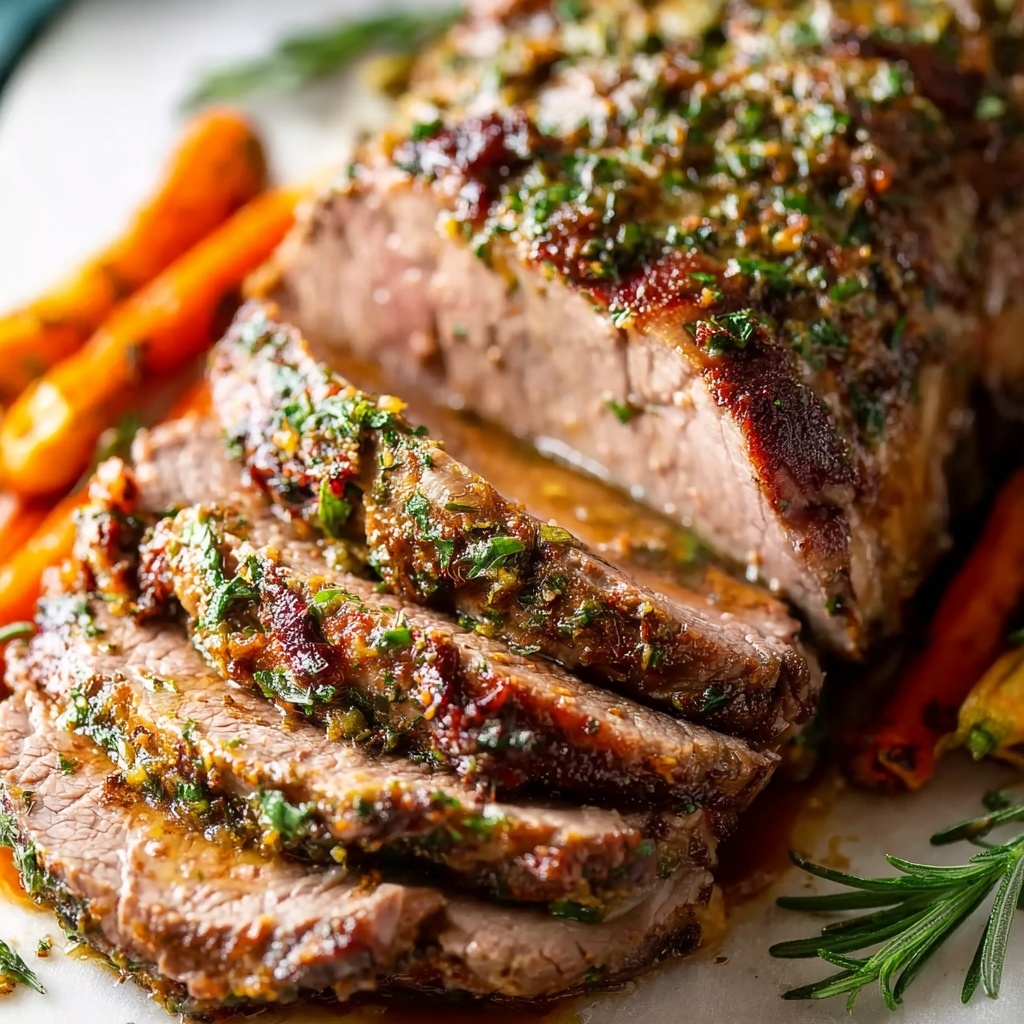 Slow Roasted Herb-Crusted Boneless Leg of Lamb Recipe - Recipe Image