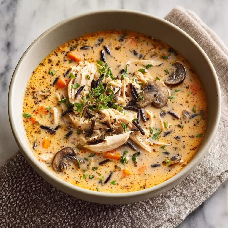 Creamy Mushroom Chicken and Wild Rice Soup Recipe