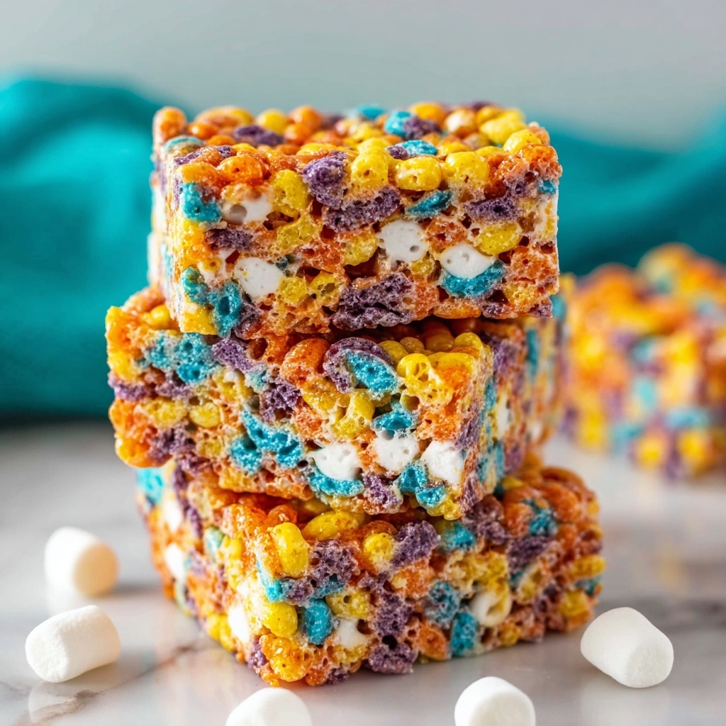 Fruity Pebbles Rice Krispie Treats Recipe - Recipe Image