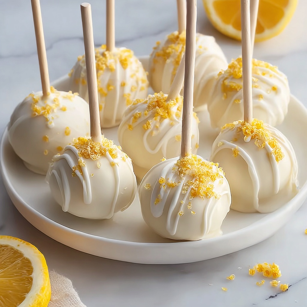 Mascarpone Dream Cake Pops with Sparkling Citrus Drizzle Recipe - Recipe Image