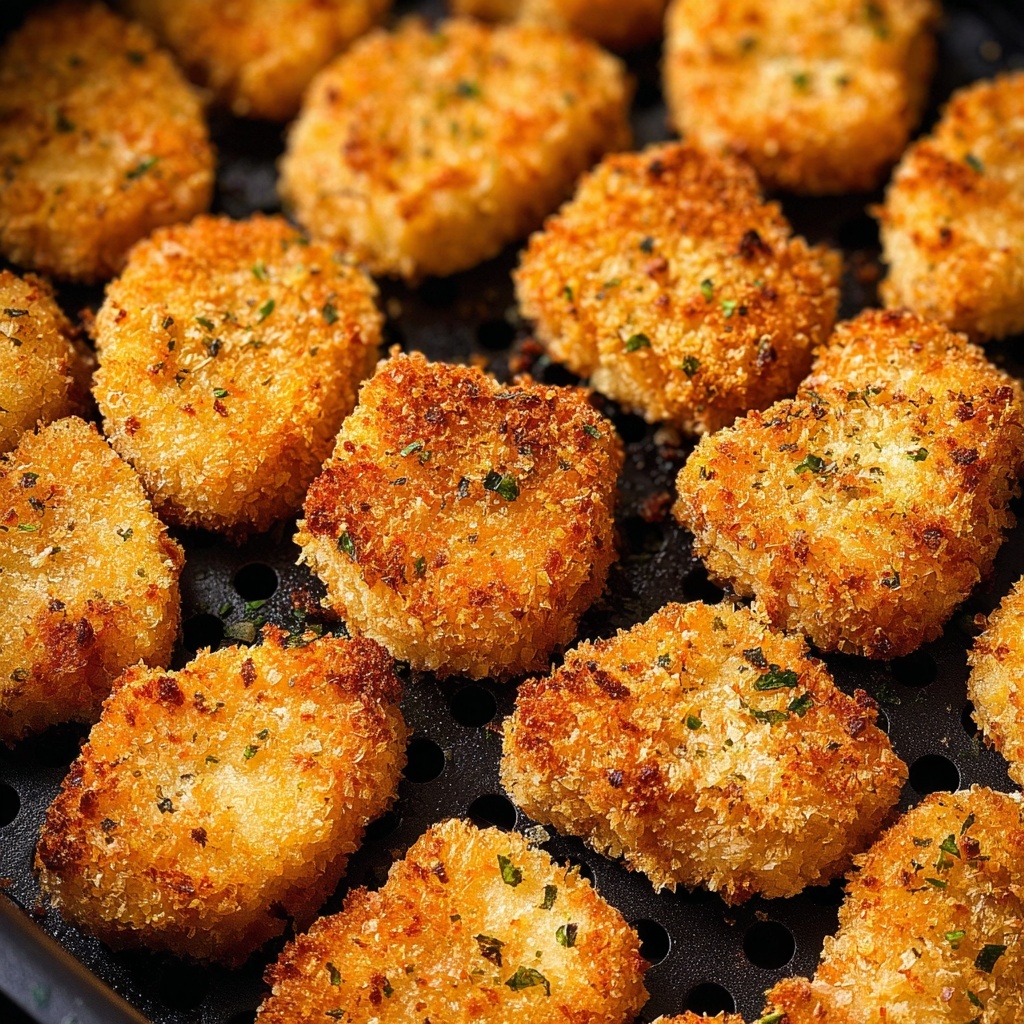 Healthy Baked and Air-Fried Chicken Nuggets with Cauliflower Rice Recipe - Recipe Image