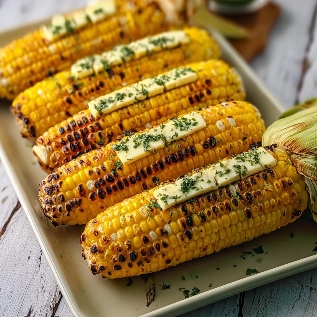 The Best Grilled Corn on the Cob with Garlic Herb Butter Recipe - Recipe Image