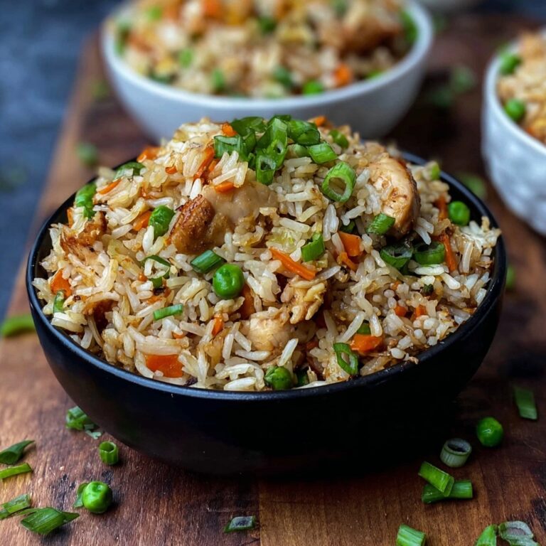 High-Protein Crispy Garlic Chicken Fried Rice Recipe