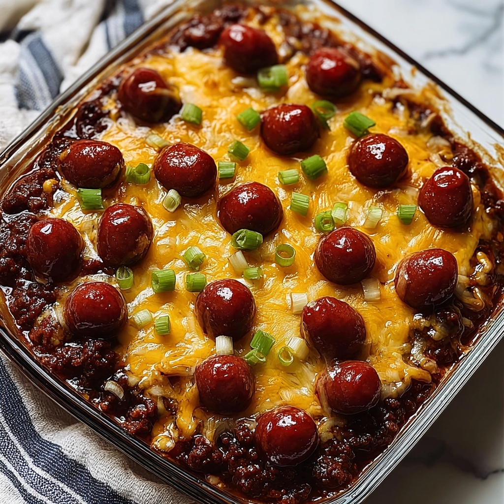 Chili Cheese Dog Casserole Recipe - Recipe Image