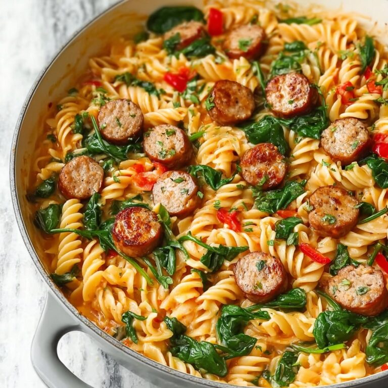 Creamy Chicken Sausage Orzo Skillet Recipe