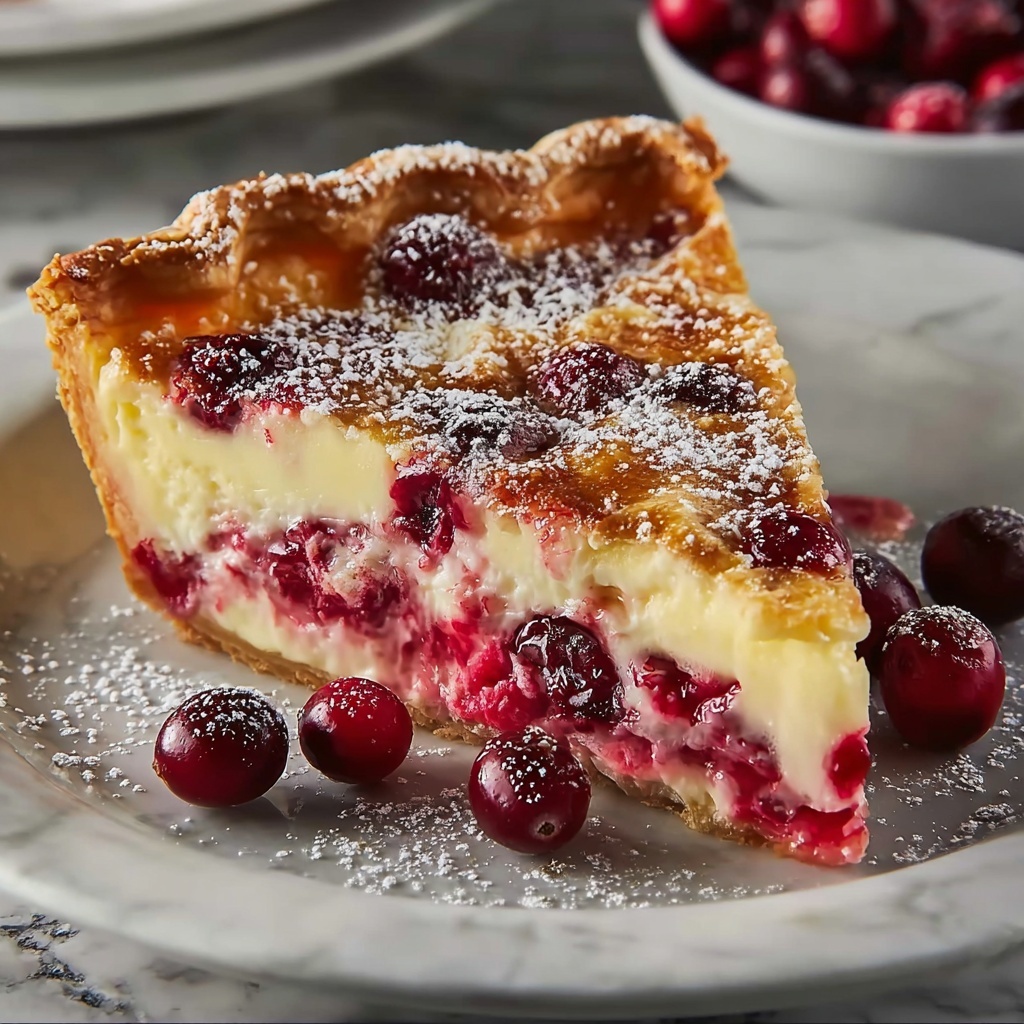Cranberry Custard Pie Recipe - Recipe Image