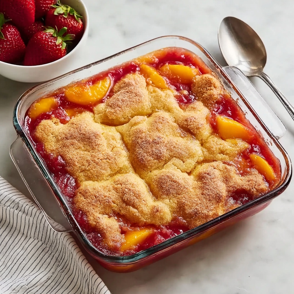 Homemade Strawberry Peach Cobbler Recipe - Recipe Image