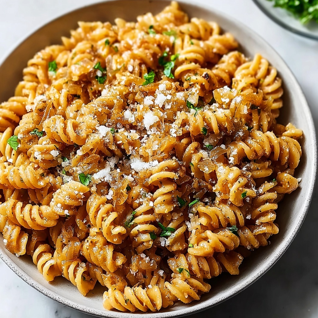 One Pot French Onion Pasta: Creamy & Caramelized Flavors Recipe - Recipe Image