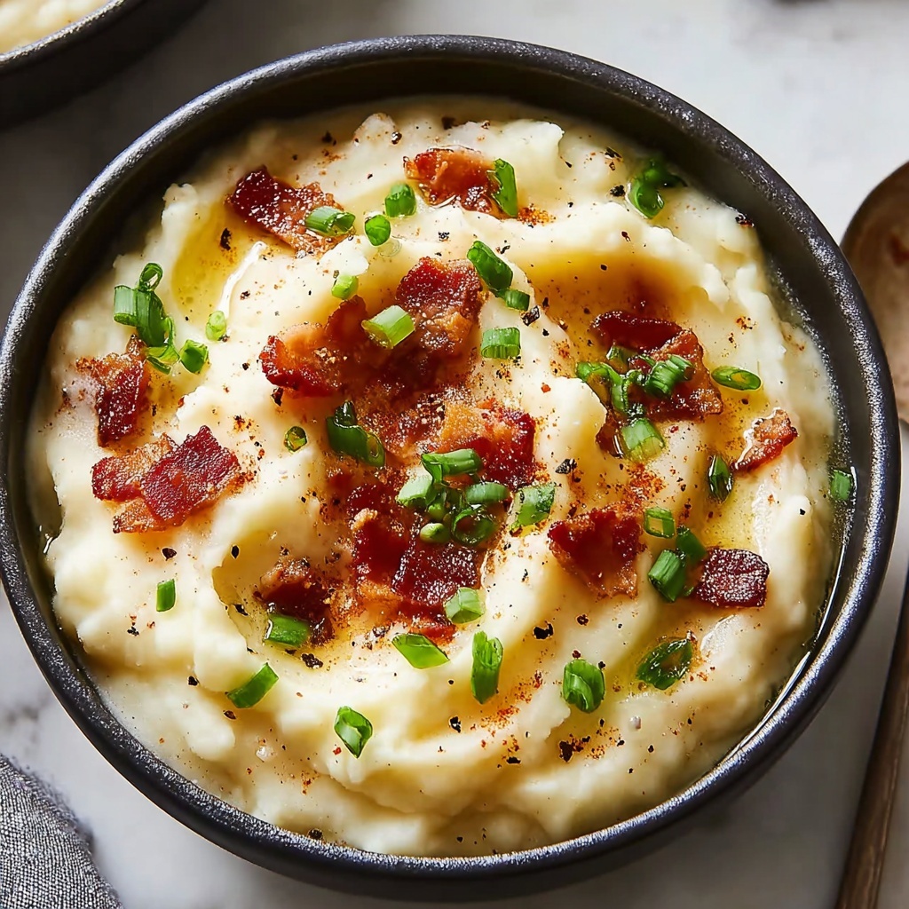 Creamy Baked Potato Soup with Bacon and Cheddar Recipe - Recipe Image