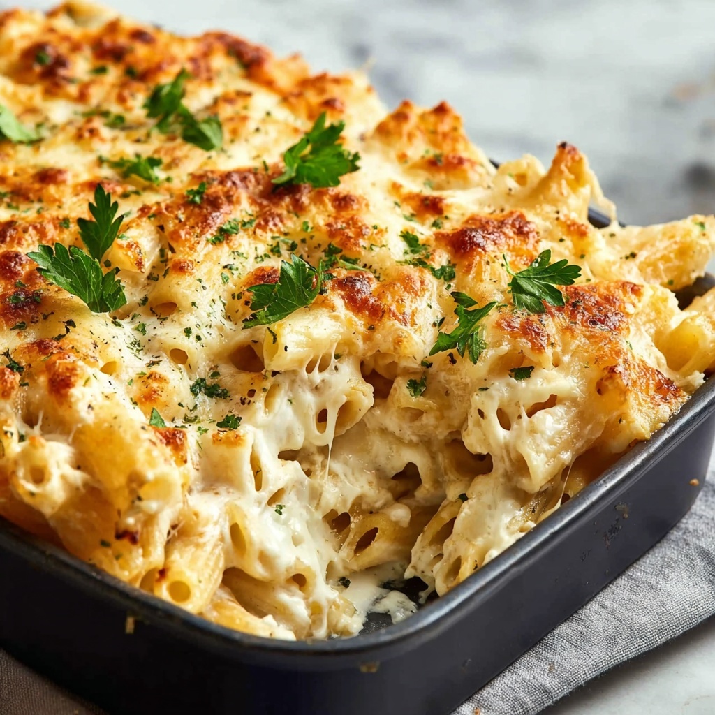 Quick Chicken Alfredo Bake Recipe - Recipe Image