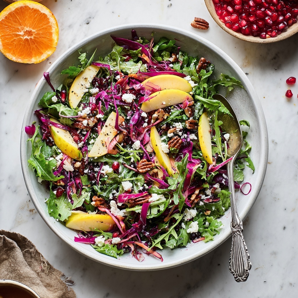 Winter Salad with Tangy Homemade Vinaigrette Recipe - Recipe Image