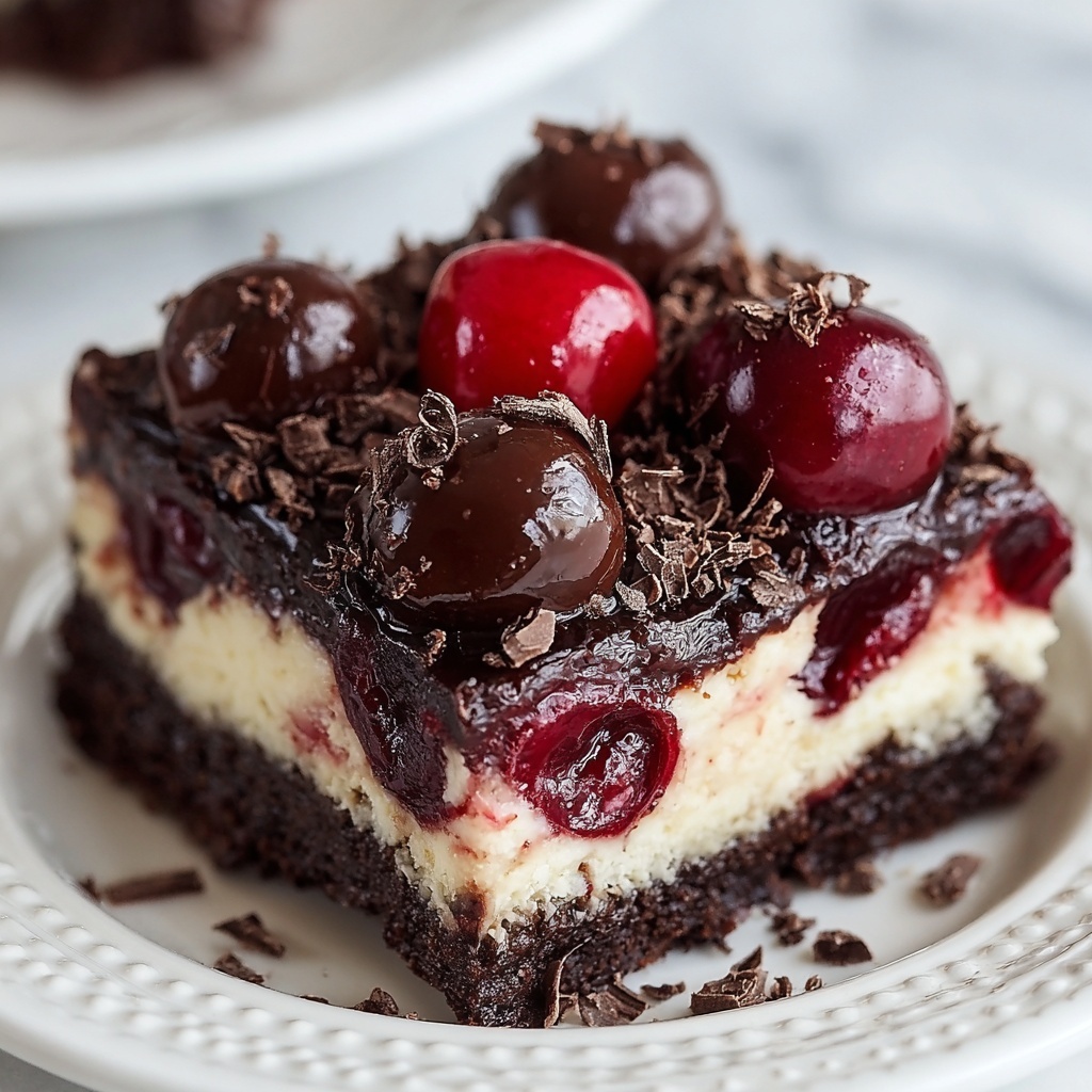 Chocolate Cherry Cheesecake Bars Recipe - Recipe Image