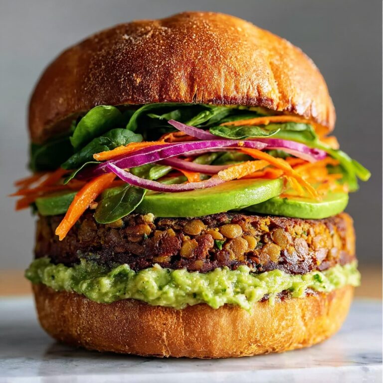 Lentil-Chickpea Veggie Burgers with Avocado Green Harissa Recipe