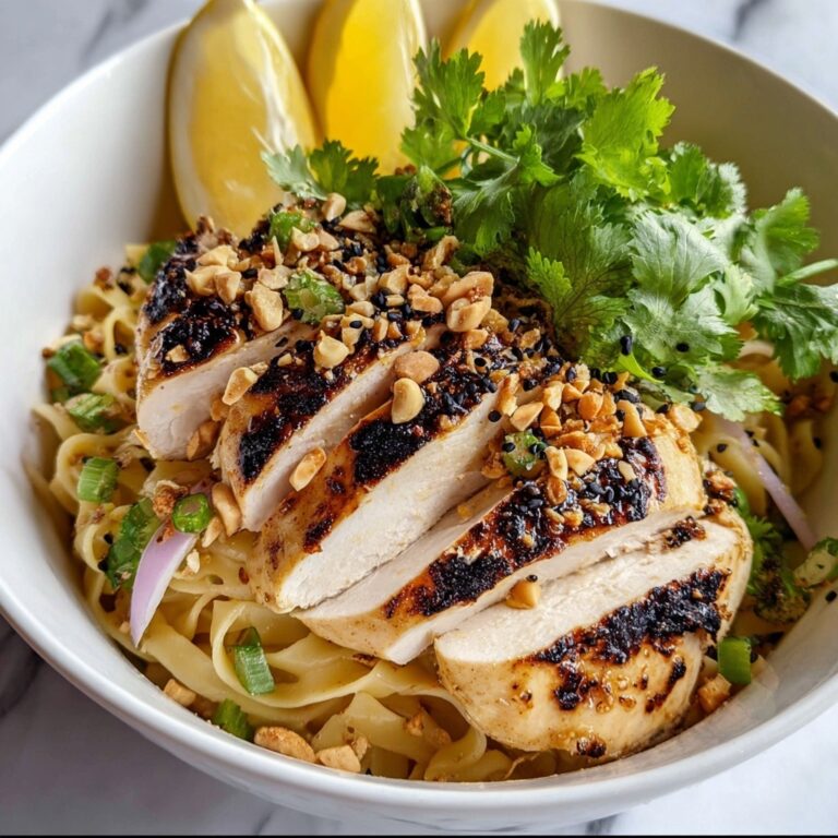 Lemon Garlic Chicken Noodle Bowl Recipe