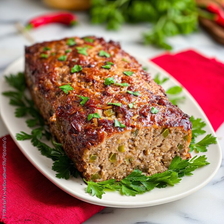 Turkey Stuffing Meatloaf with Sweet Glaze Recipe