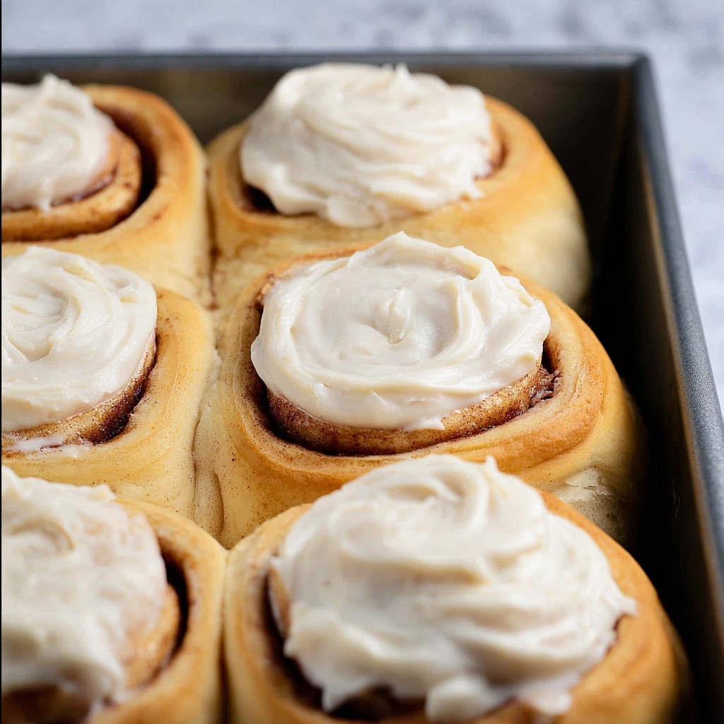 Homemade Cinnamon Rolls with Maple Cream Cheese Frosting Recipe - Recipe Image