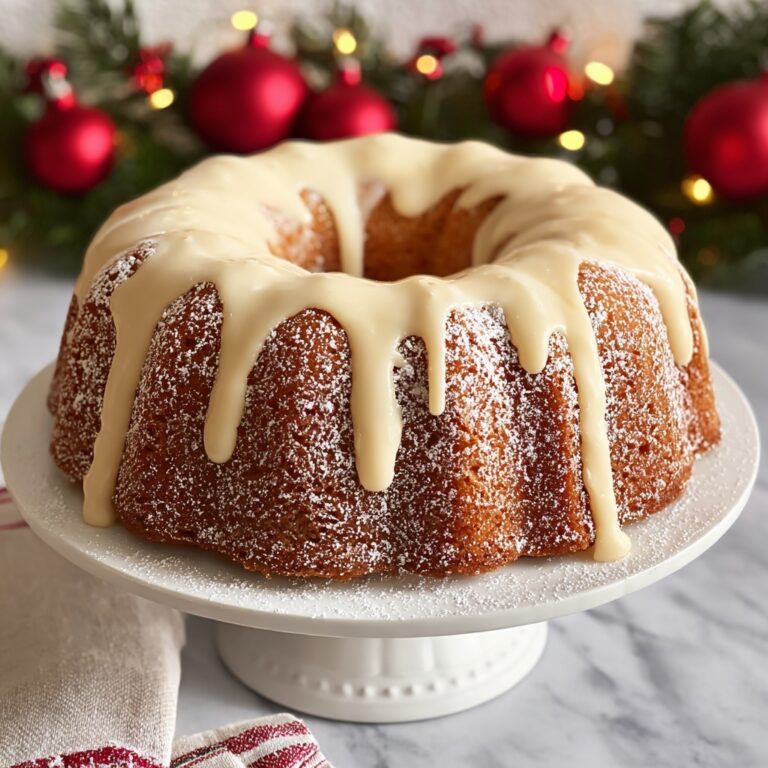 Eggnog Bundt Cake with Eggnog Frosting Recipe