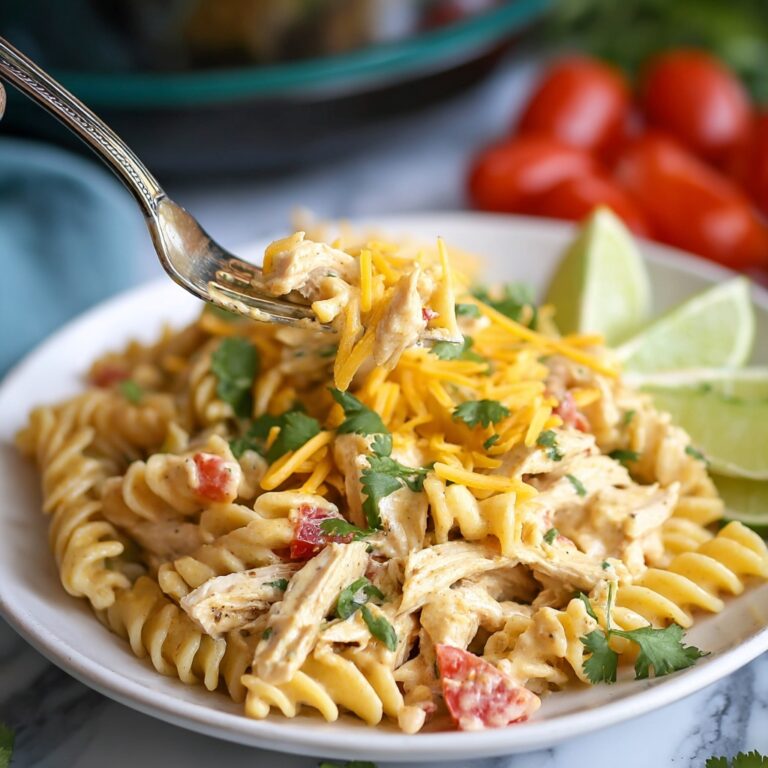 Crock Pot Salsa Ranch Chicken Pasta Recipe