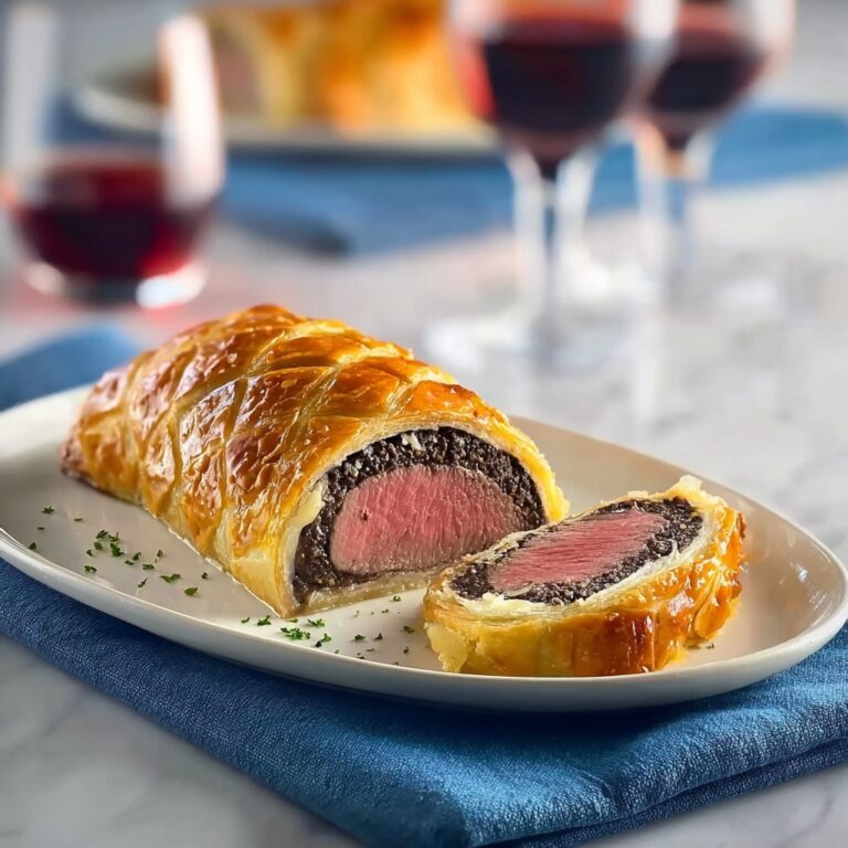 Beef Wellington with Mushroom and Foie Gras Recipe