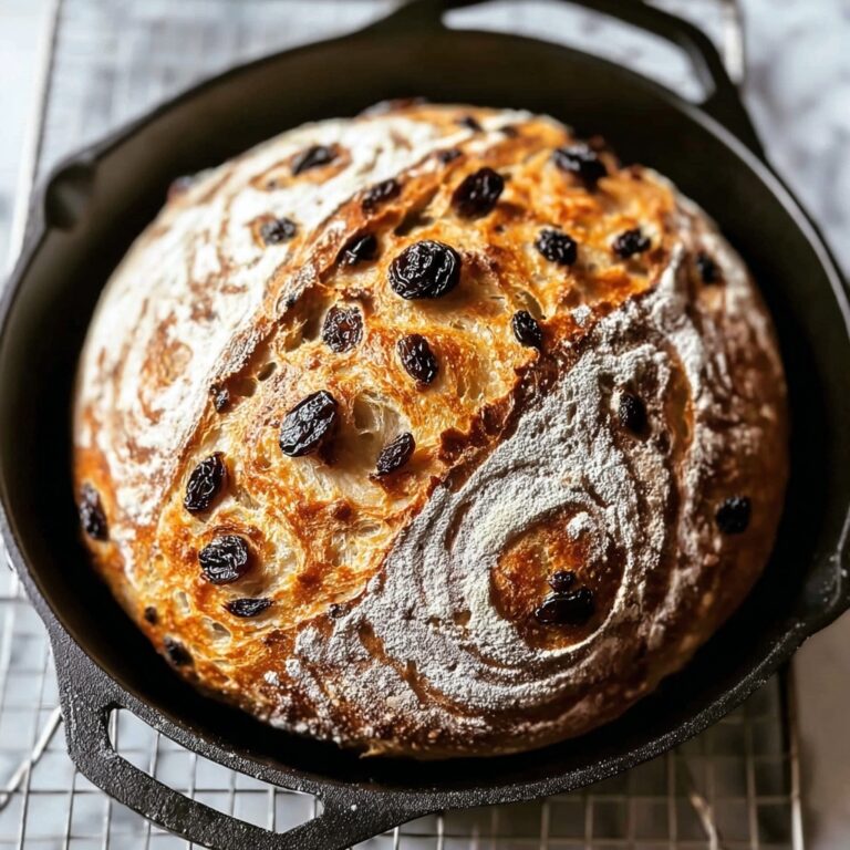 No Knead Cinnamon Raisin Bread Recipe