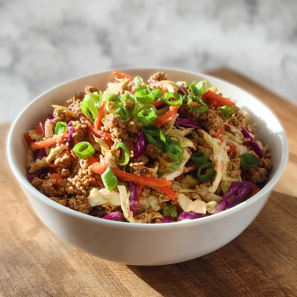 Healthy Egg Roll in a Bowl with Chicken Recipe - Recipe Image