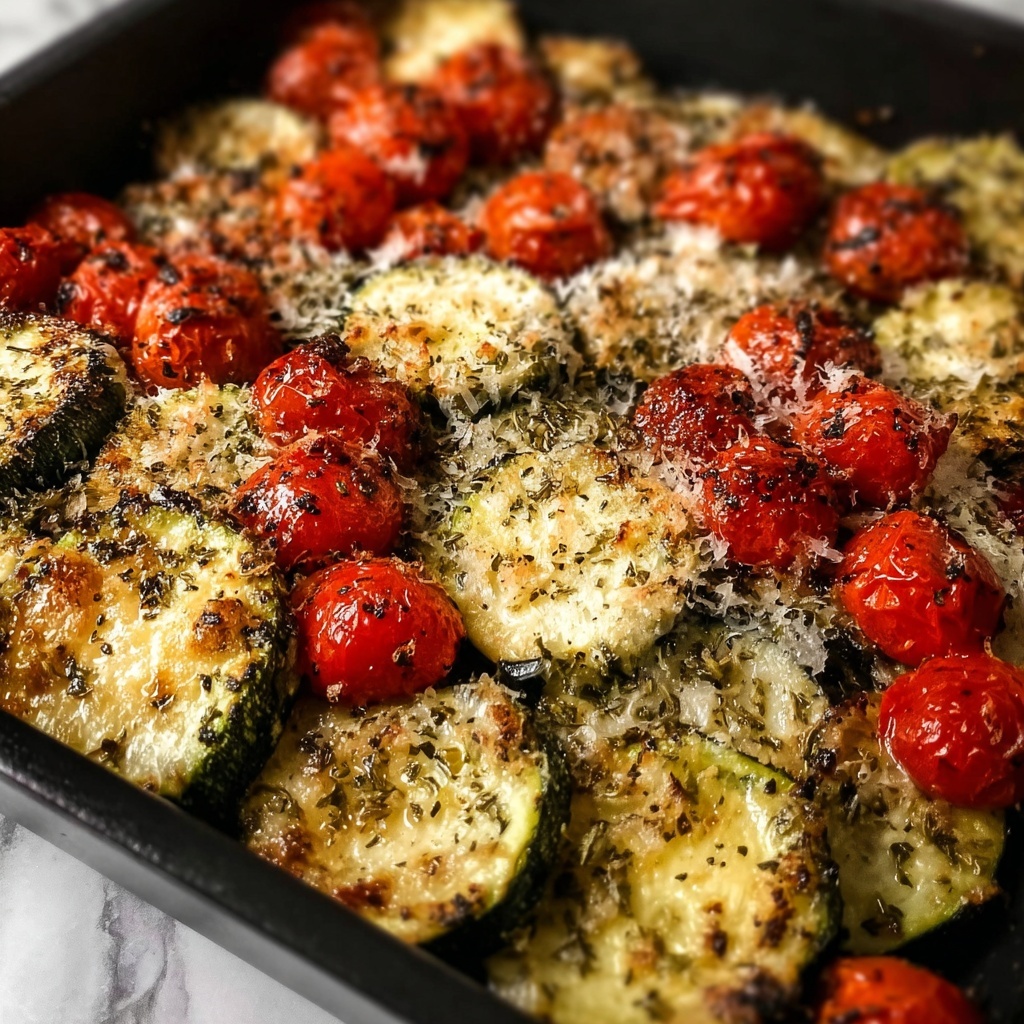 Roasted Garlic Parmesan Zucchini, Summer Tomatoes, and Squash Recipe - Recipe Image