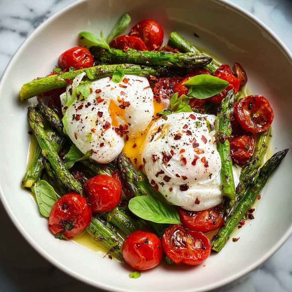 Asparagus Tomato Salad with Burrata Cheese: 7 Bold Flavors Recipe - Recipe Image