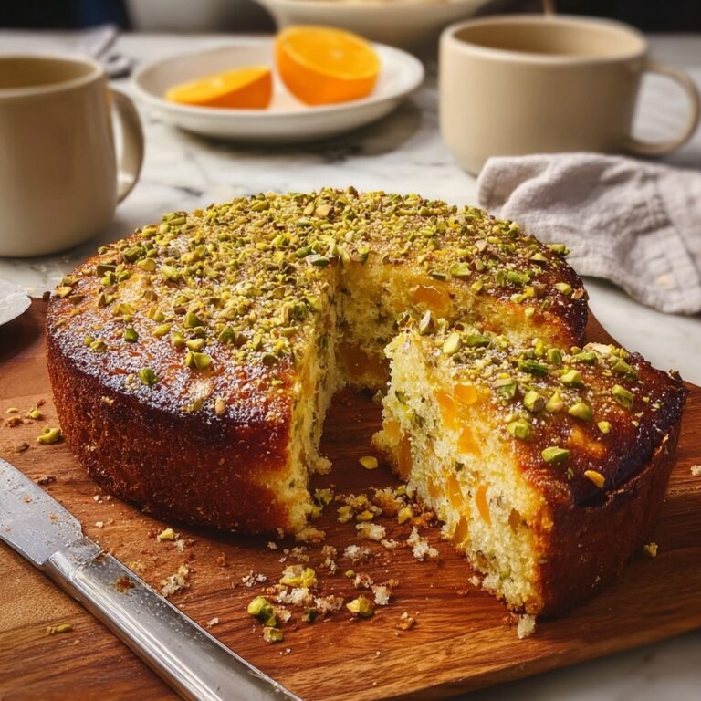 Orange Cardamom Pistachio Tea Cake Recipe