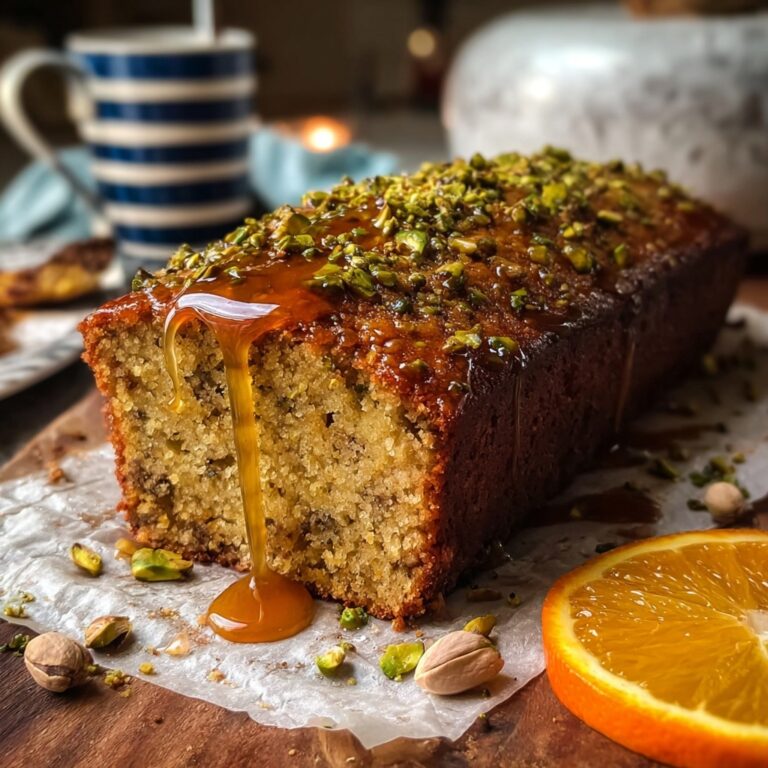 Persian Orange Pistachio Loaf with Cardamom Syrup Recipe