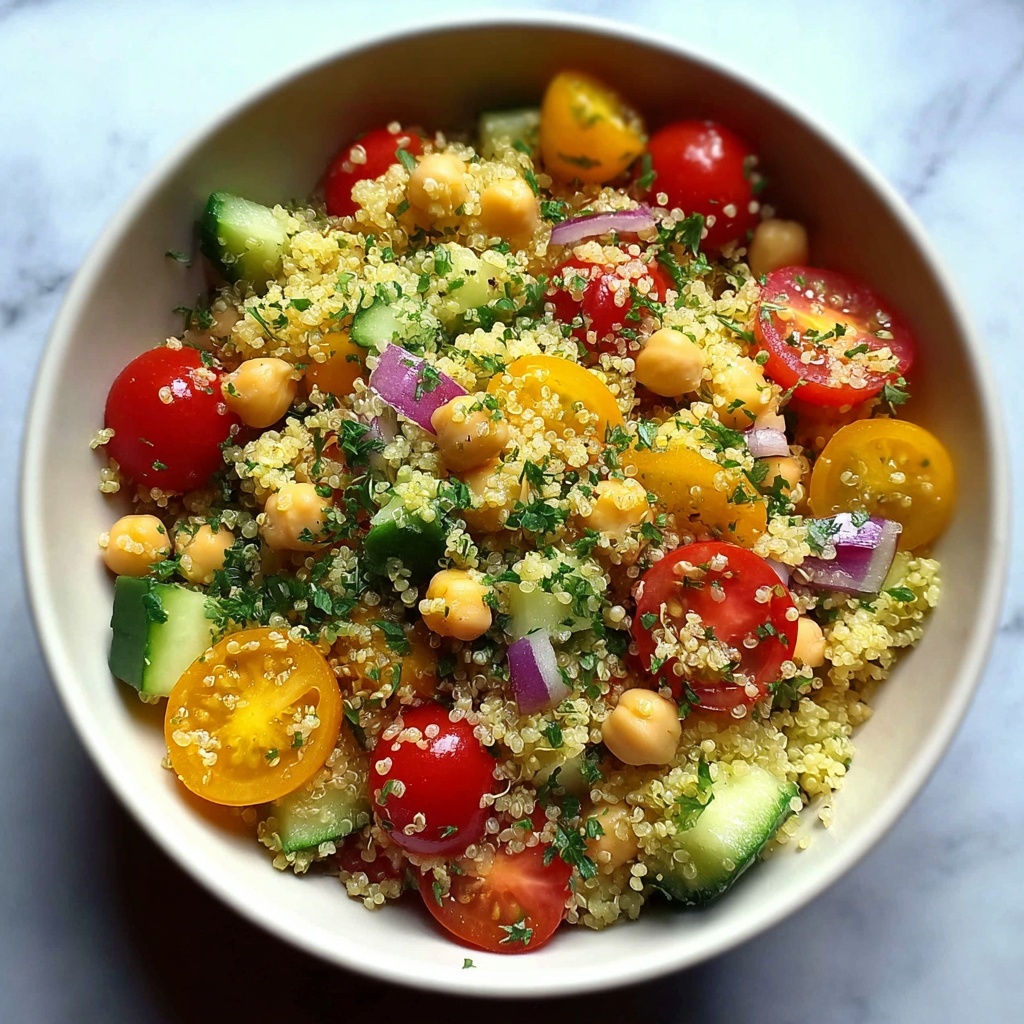 Healthy Quinoa Chickpea Salad Recipe - Recipe Image