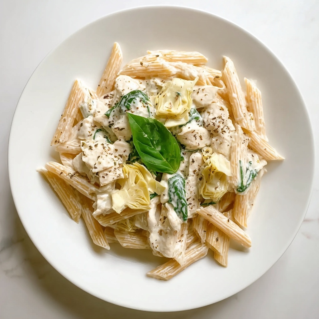 Creamy Spinach Artichoke Pasta Recipe - Recipe Image