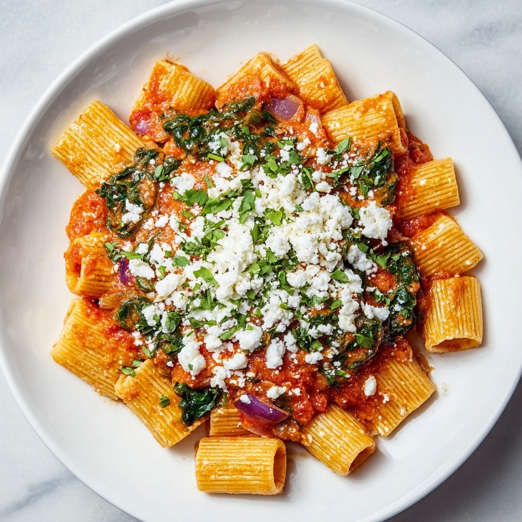 Mediterranean Baked Penne with Sun-Dried Tomatoes, Feta, and Fresh Herbs Recipe - Recipe Image