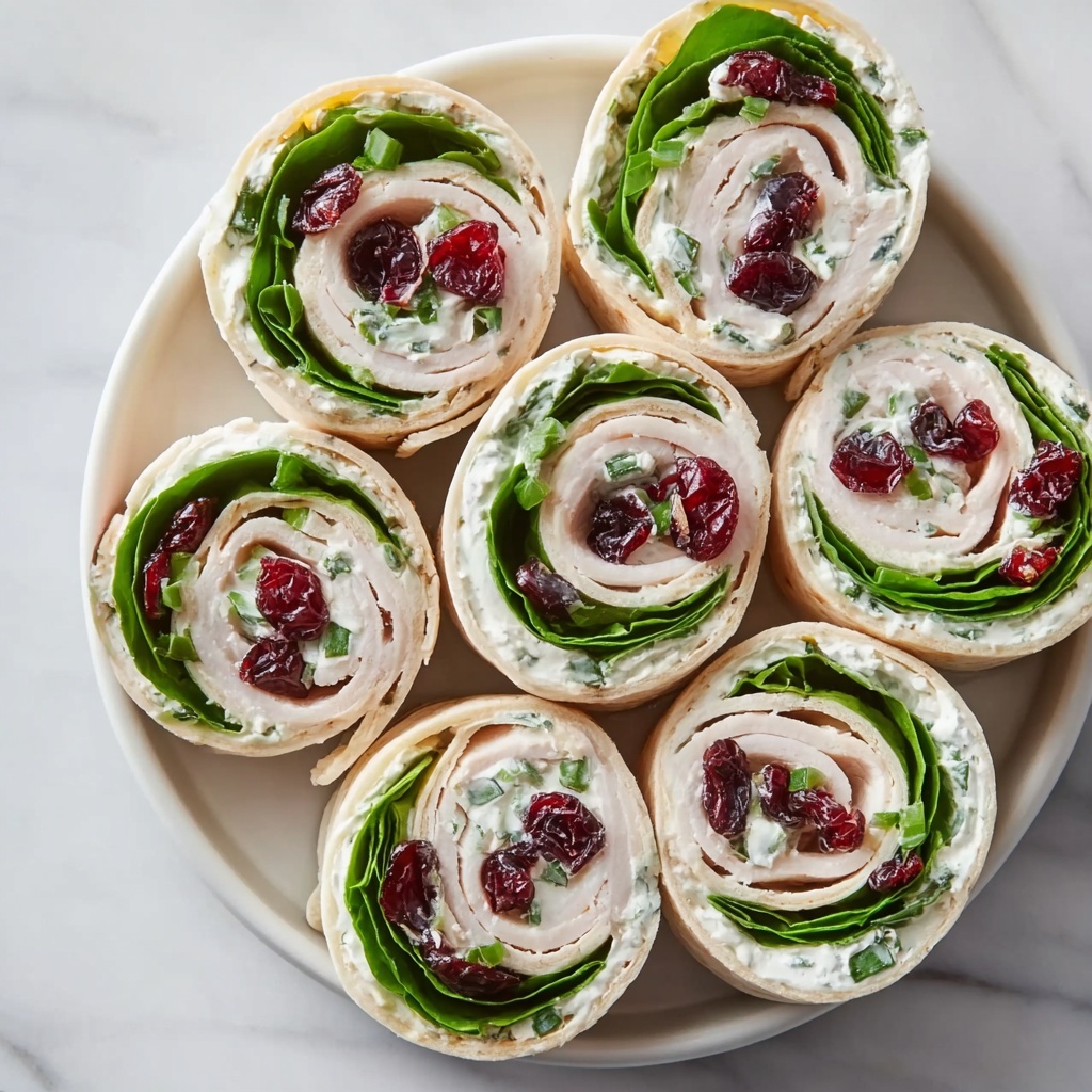 Simplified Turkey Cranberry Pinwheels Recipe - Recipe Image