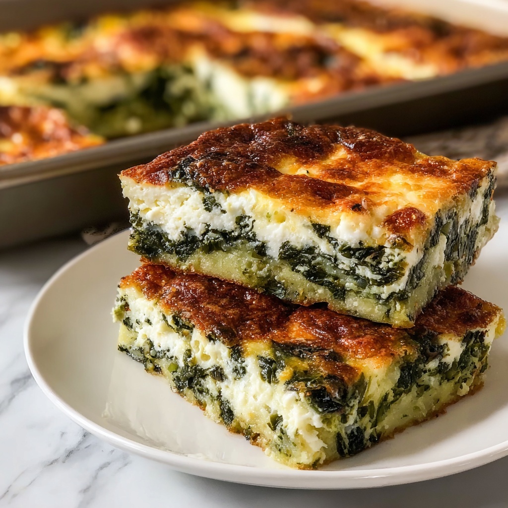 Spinach and Cheese Squares Recipe - Recipe Image