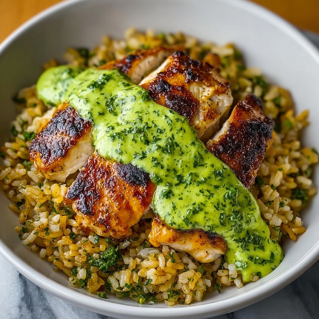 Peruvian Chicken and Rice with Green Sauce Recipe - Recipe Image