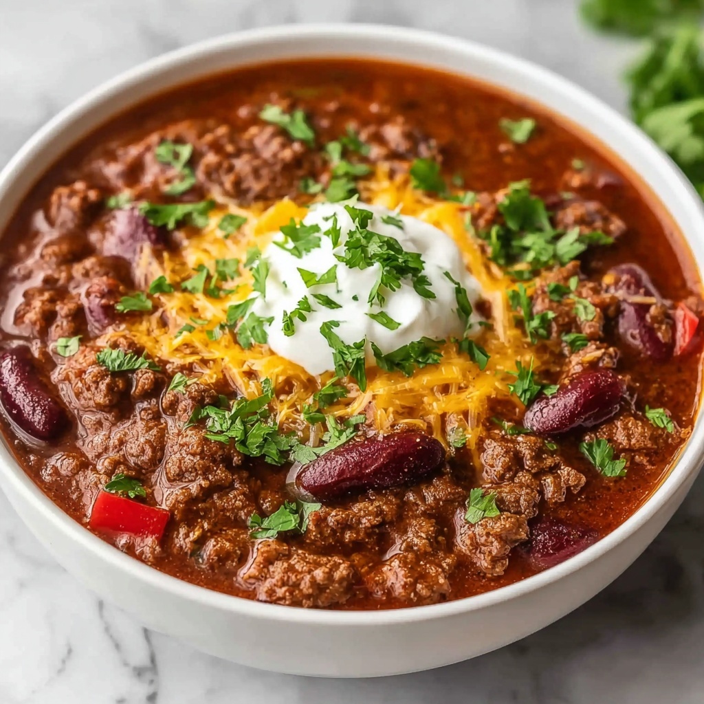 Stovetop Ground Beef Chili Recipe: Easy 30-Minute Comfort Food Recipe - Recipe Image