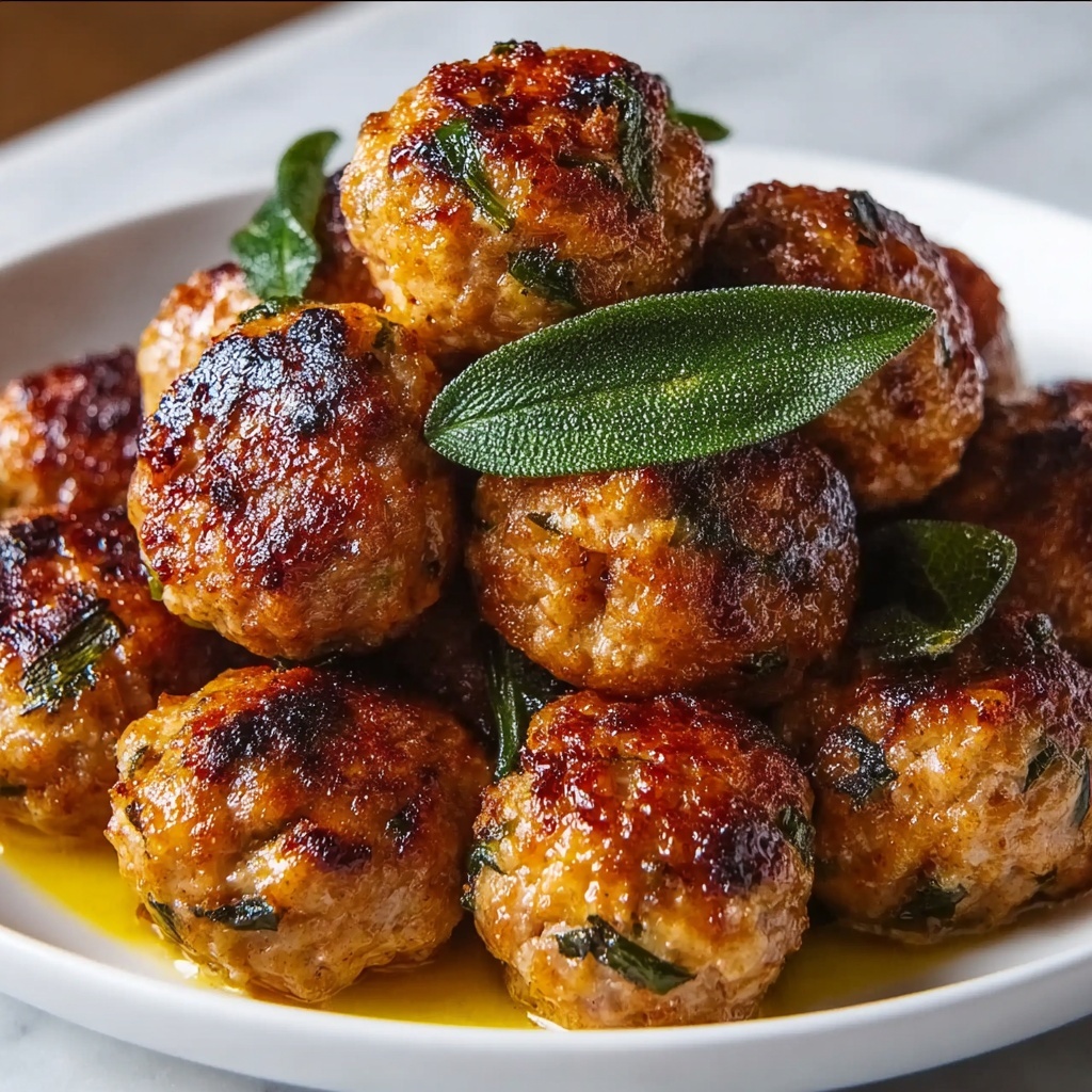 Apple and Sage Turkey Meatballs Recipe - Recipe Image