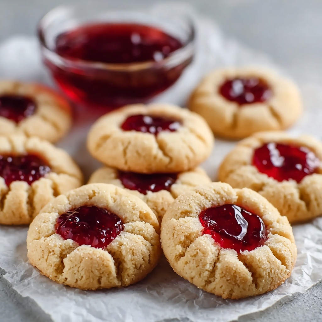 Soft Christmas Thumbprint Cookies with Jam Centers Recipe - Recipe Image