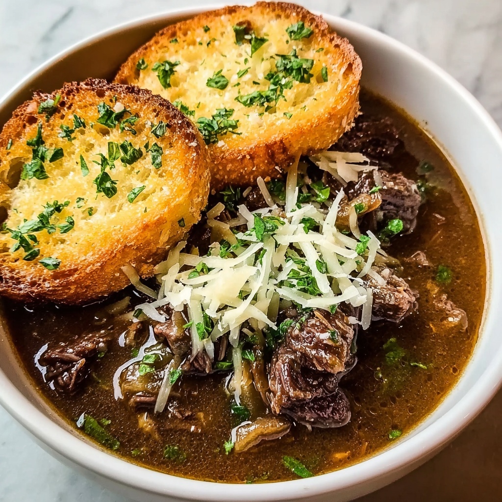 French Onion Beef Short Rib Soup Recipe - Recipe Image