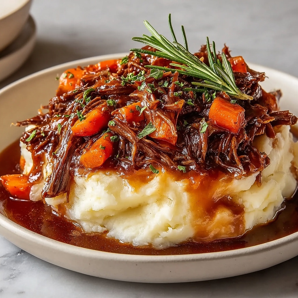 Slow Cooker Beef Manhattan with Creamy Mashed Potatoes Recipe - Recipe Image