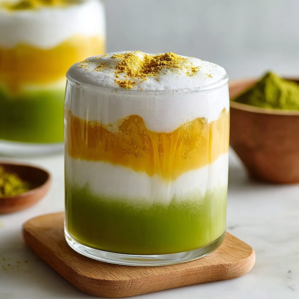 Iced Mango Matcha Latte Recipe for a Refreshing Summer Drink Recipe - Recipe Image