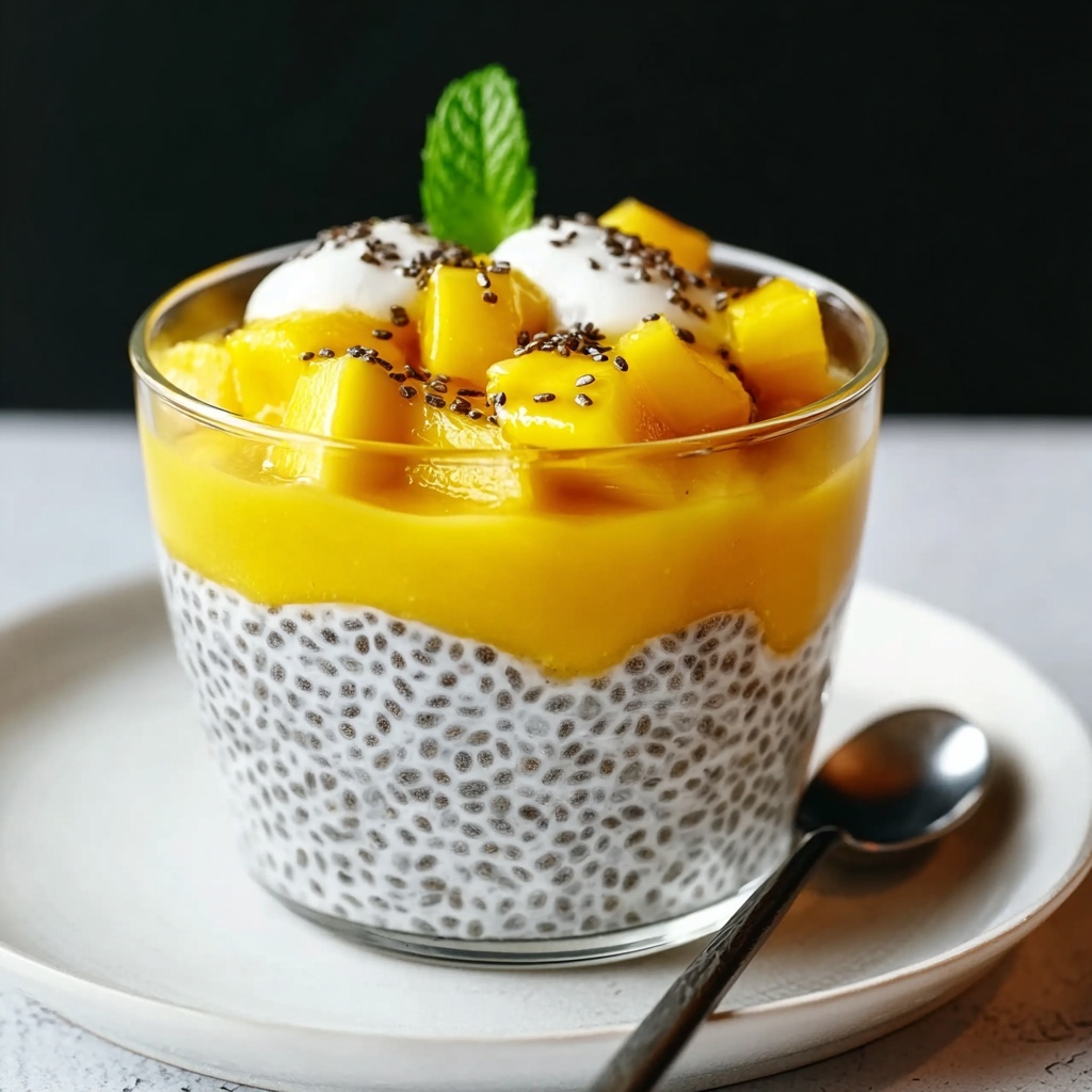 Chia Seed Pudding with Coconut Milk and Mango Recipe - Recipe Image