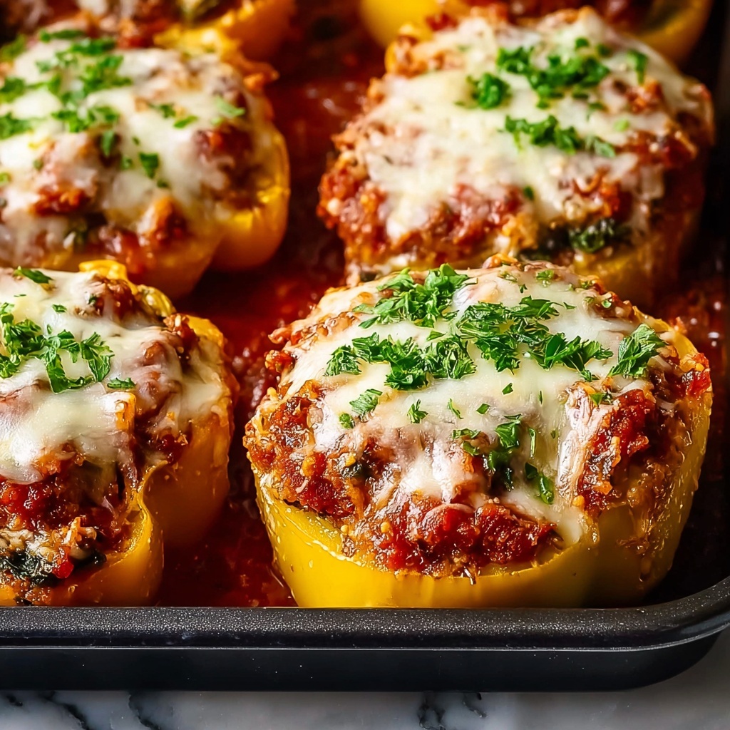 Low Carb Lasagna Stuffed Peppers Recipe - Recipe Image