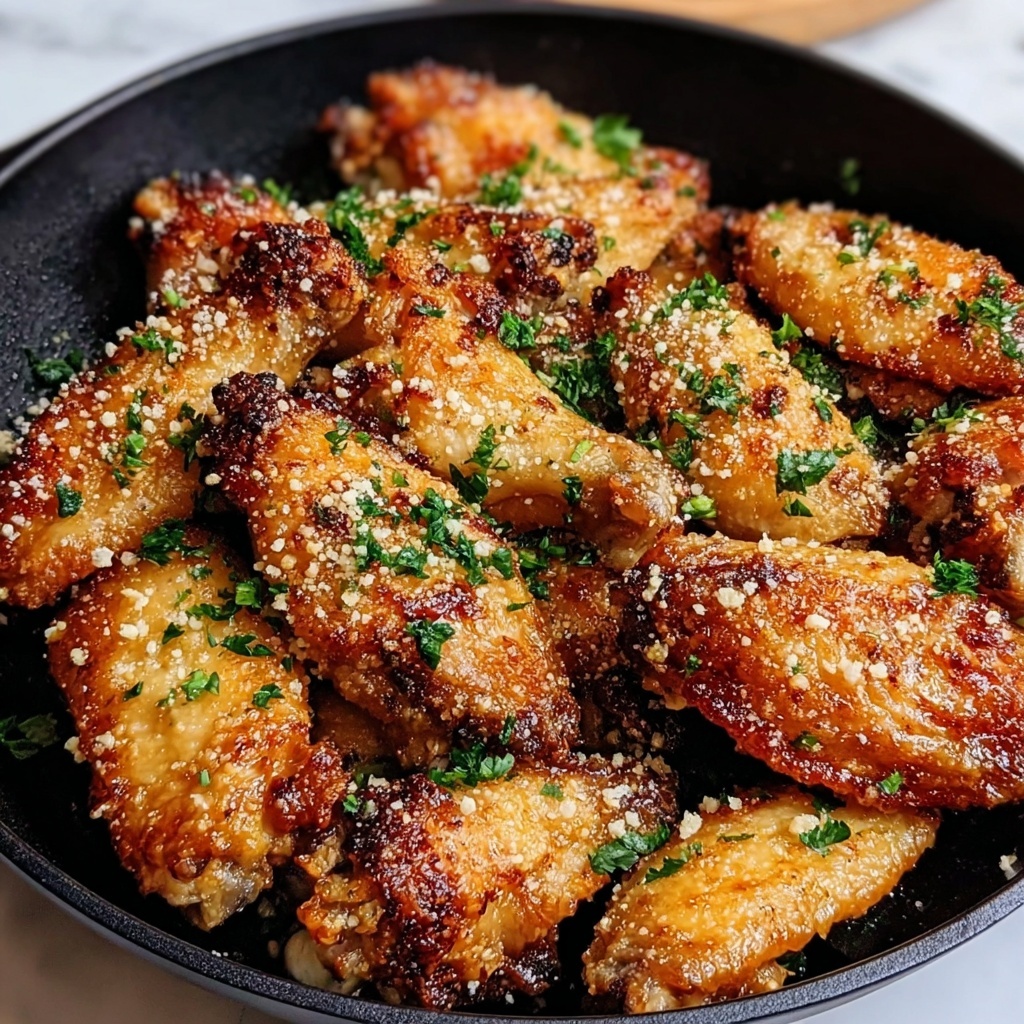 Garlic Parmesan Crispy Baked Chicken Wings Recipe - Recipe Image