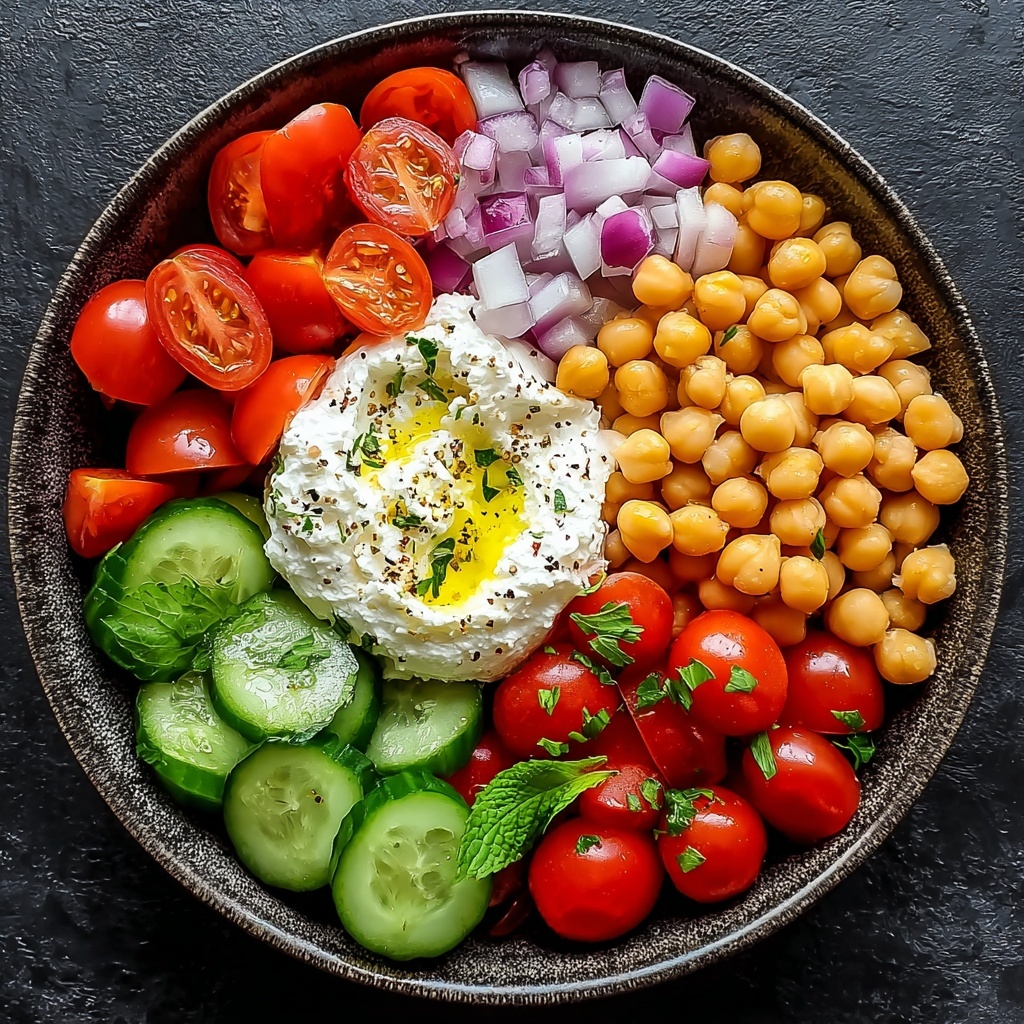 Cottage Cheese and Chickpea Salad Bowl Recipe - Recipe Image